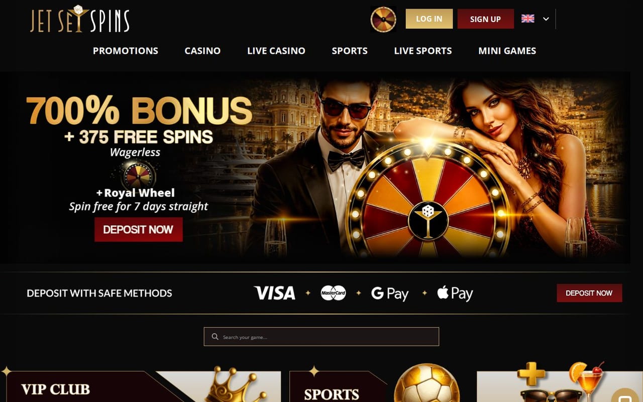 JetSetSpins casino site