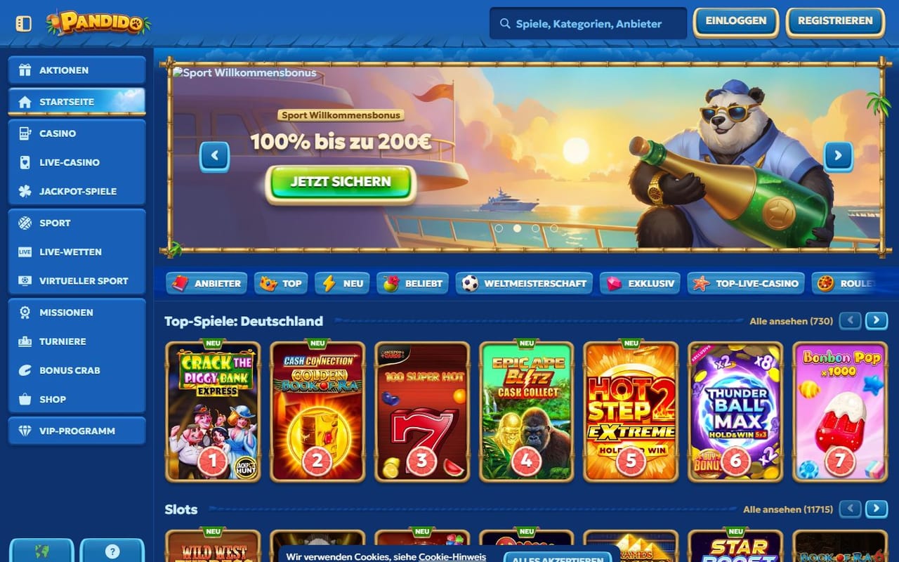 Pandido casino site