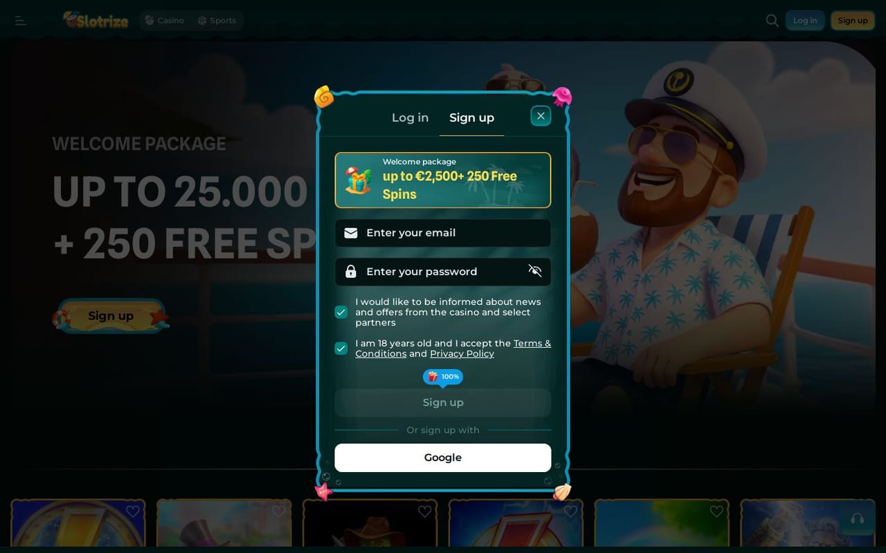Slotrize casino site