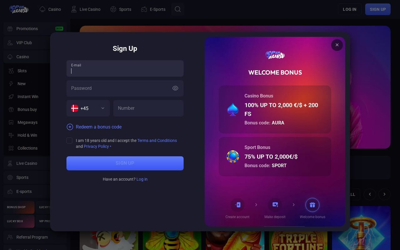 SpinAura casino site