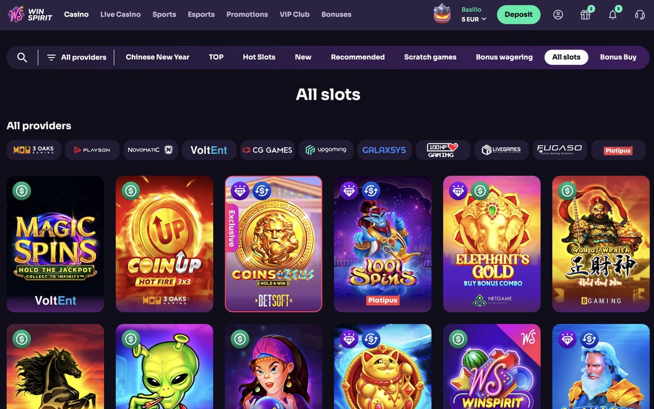 Win Spirit casino site